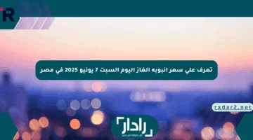 تعرف على سعر أنبوبة الغاز اليوم السبت 7 يونيو 2025 في مصر